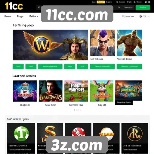 Exploração das funcionalidades do site 11cc